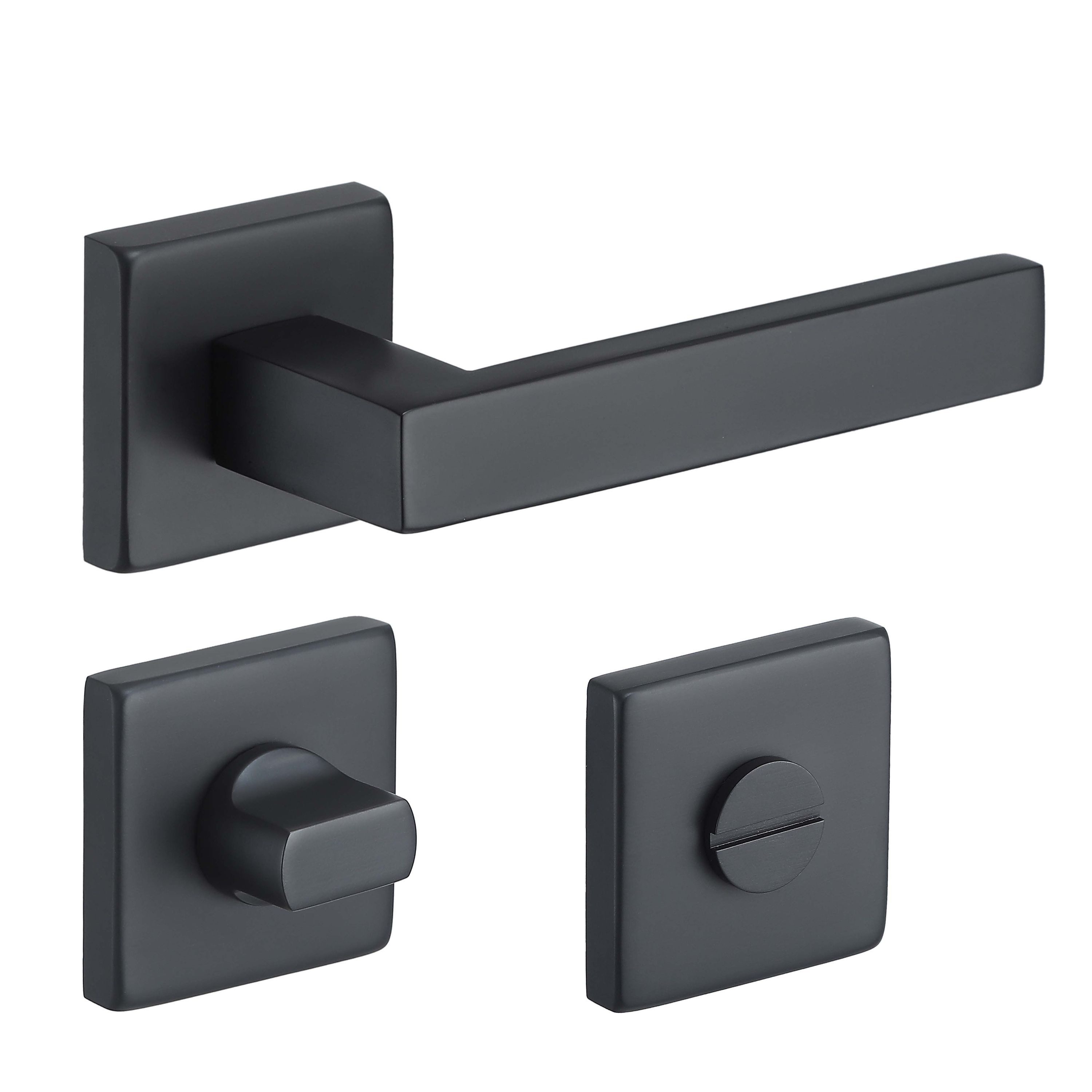 MeinTürgriff Drückergarnitur Trento Schwarz Türgriff eckig Innentüren Roset günstig online kaufen