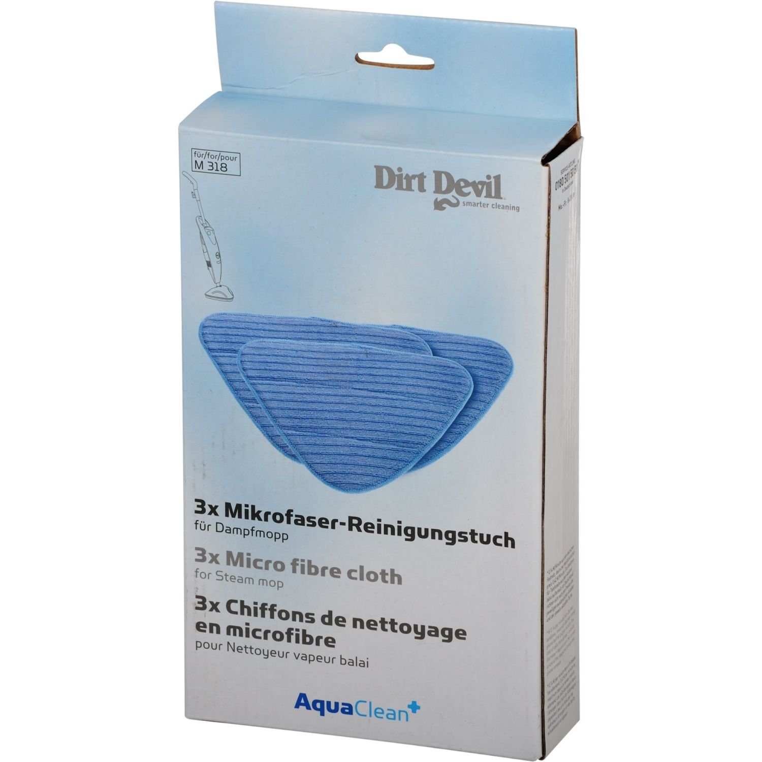 DIRT (3-tlg) DEVIL Reinigungstuchset, Wischdüse Mikrofaser