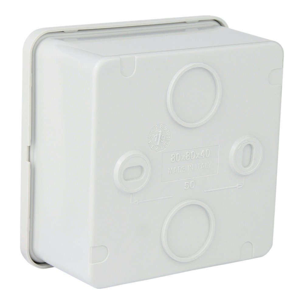 Kabelbox Abzweigdose Aufputz Abzweigkasten 80x80x40 Verteilerdose Verbindungsdose