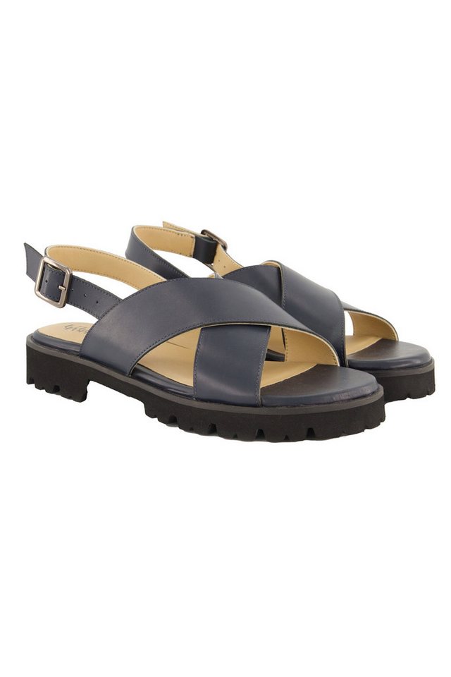 Ulla Popken Leder-Sandaletten Kreuzriemen Weite H Sandalette