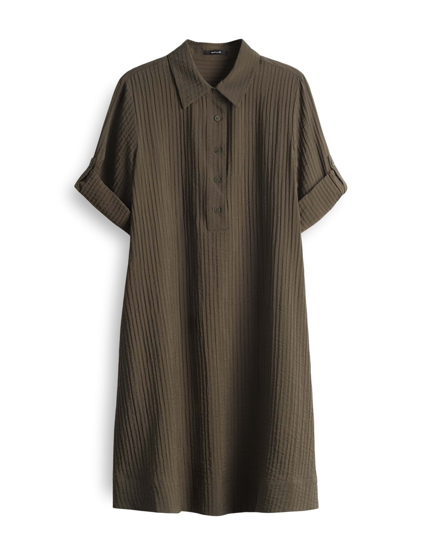 OPUS Hemdblusenkleid WOMARA A-Linie mit feiner Rippstruktur günstig online kaufen