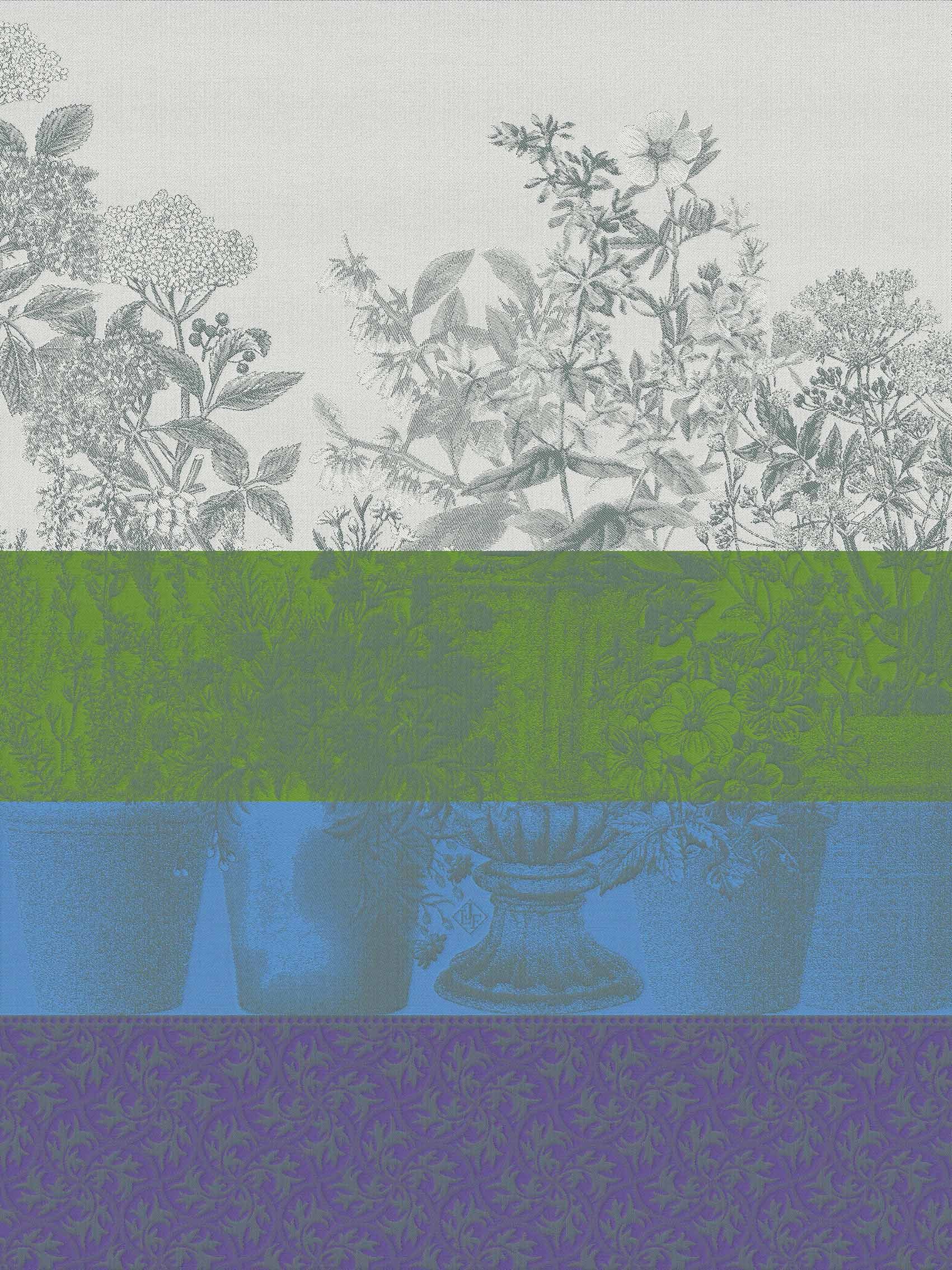 Floraison (1-tlg., Francais Geschirrtuch Rayé x 60x80 1 Geschirrtuch), Geschirrtuch Jacquard cm, Lilas jacquard-gewebt Le