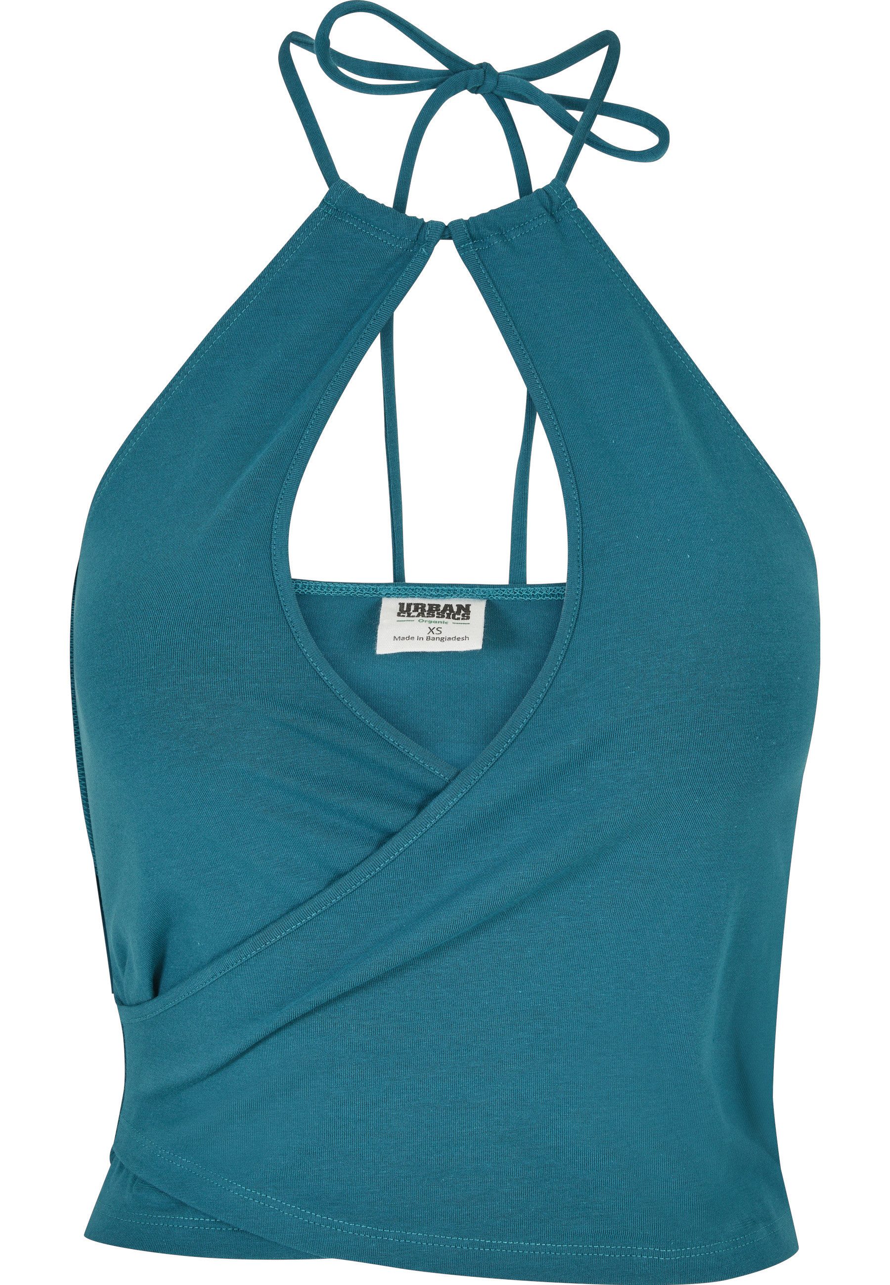 URBAN CLASSICS Muskelshirt Urban Classics Damen Ladies Short Wraped Neckholder Top (1-tlg)