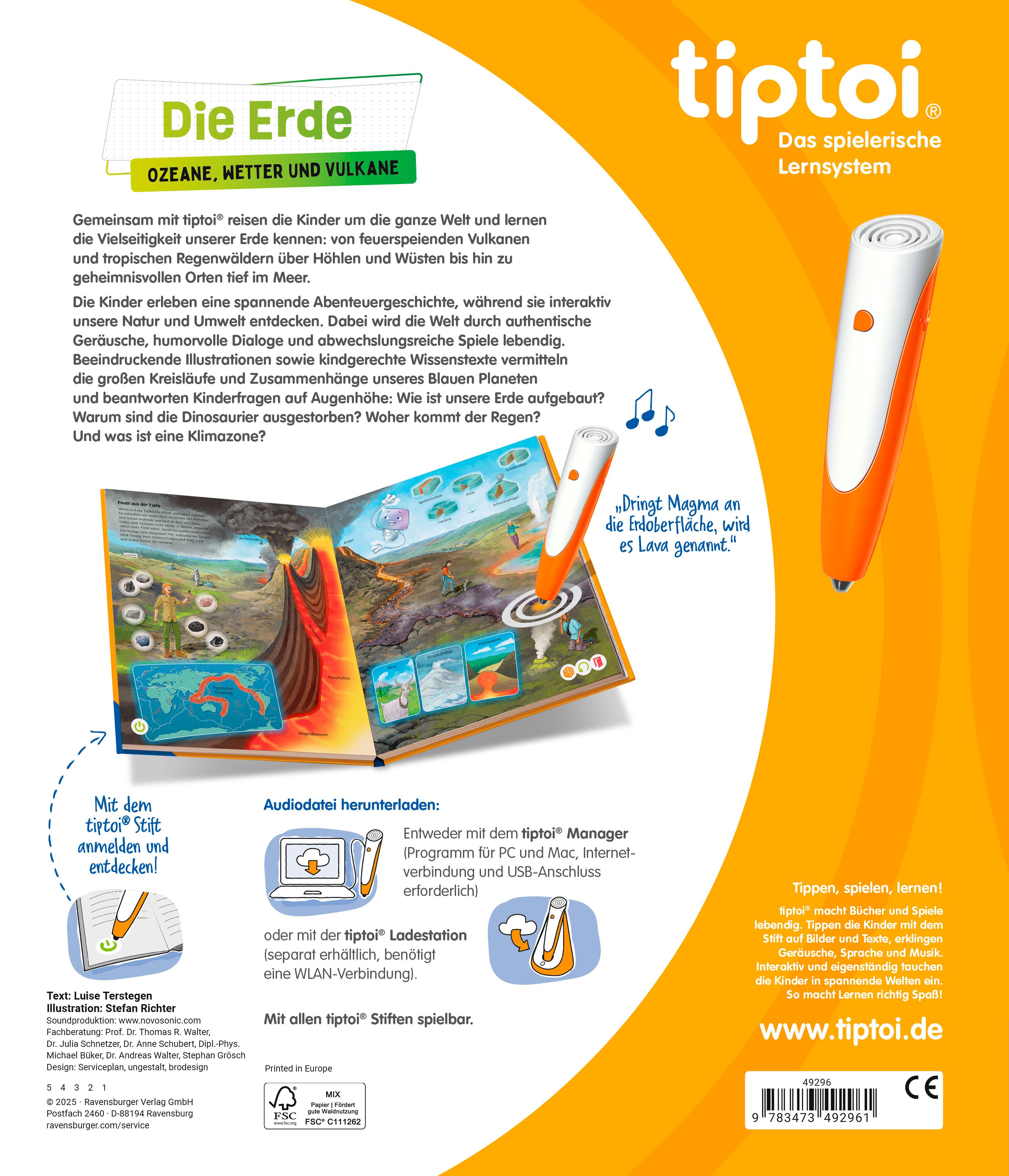 tiptoi® Die Erde Ozeane, Wetter und Vulkane, Made in Germany