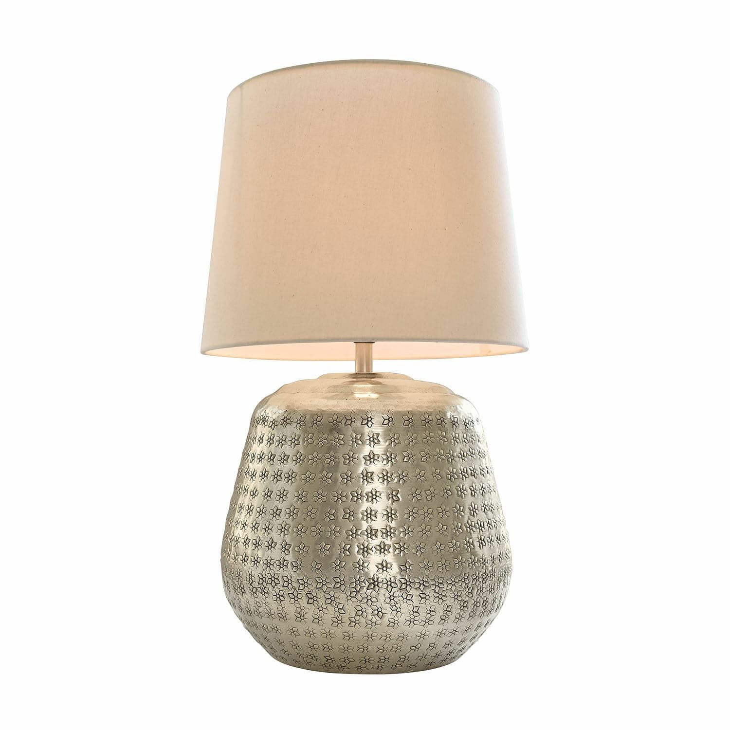 Mirabeau Tischleuchte Tischlampe Blancos silber