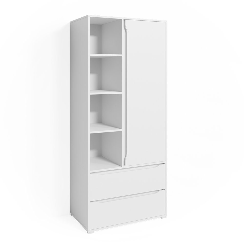 Vicco Kleiderschrank Ruben, Weiß, 80 x 189 cm günstig online kaufen