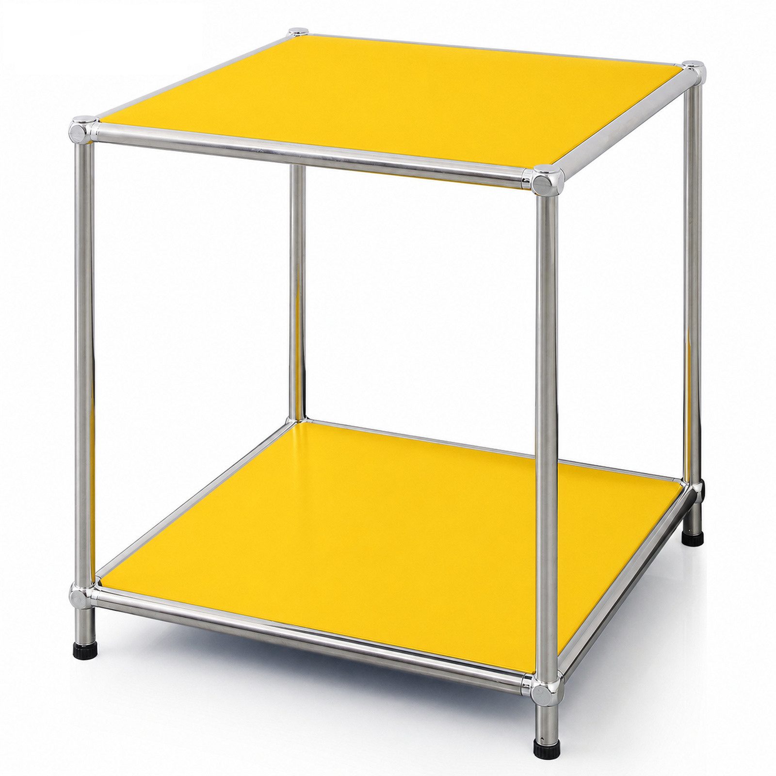 Floordirekt Standregal Concept Epure MK-012 Metallregal, B40 × T40 × H46 cm, diverse Farben, modular, Beistelltisch mit offenen Ablagen, verchromtes Metallgestell, zeitlos