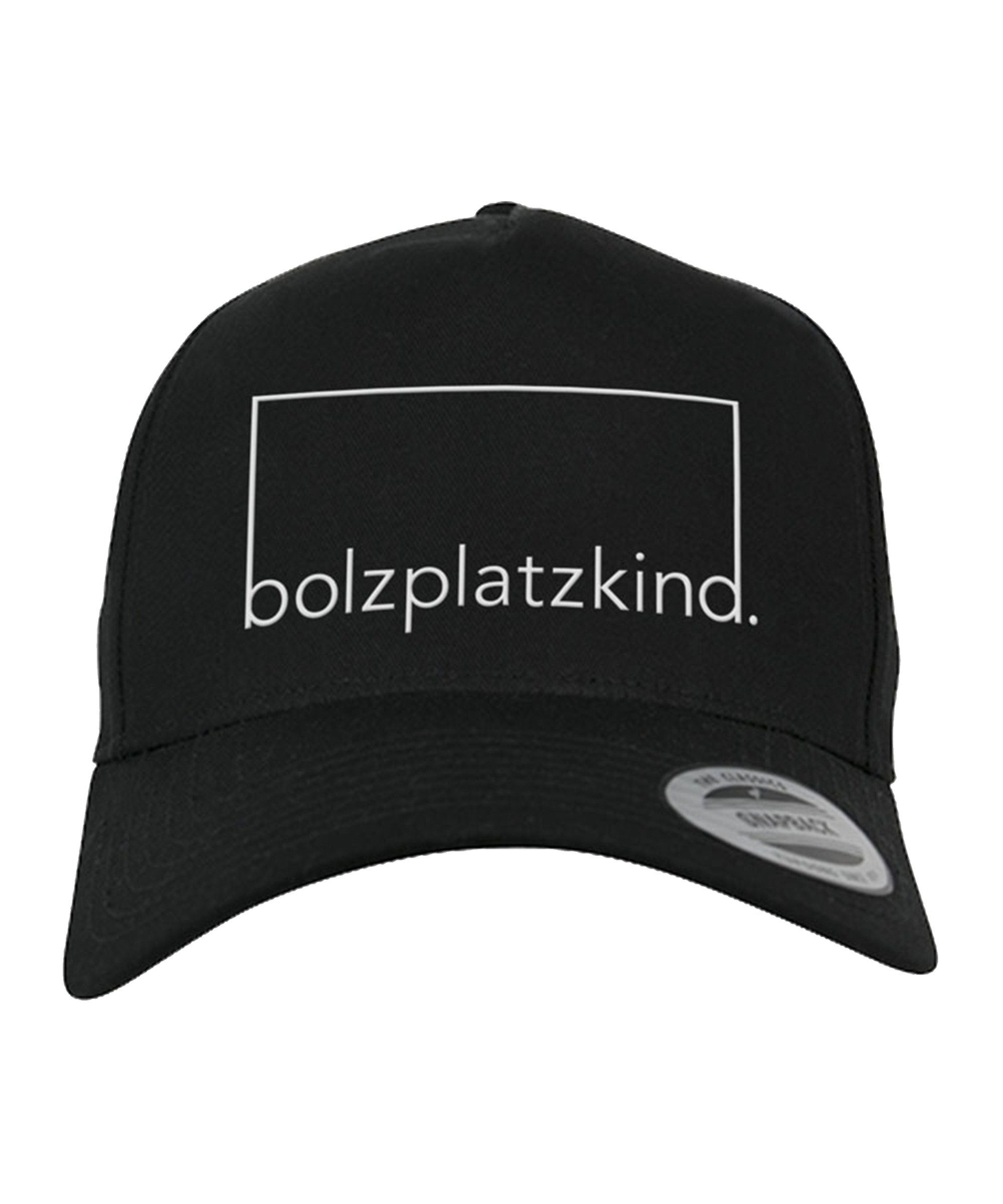 Bolzplatzkind Baseball Cap Curved Snapback Cap schwarzweiss