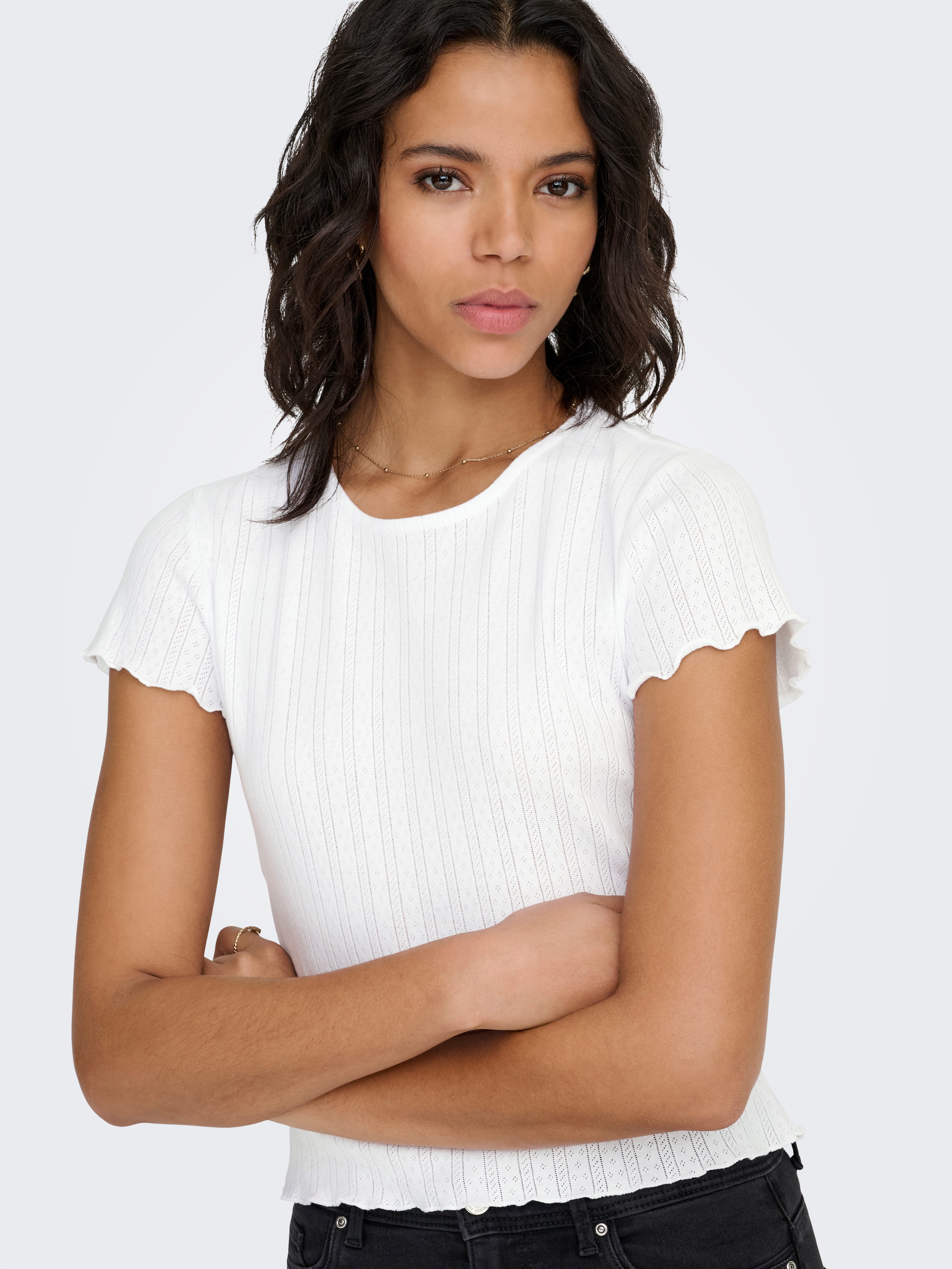 ONLY Kurzarmshirt ONLCARLOTTA S/S TOP JRS NOOS