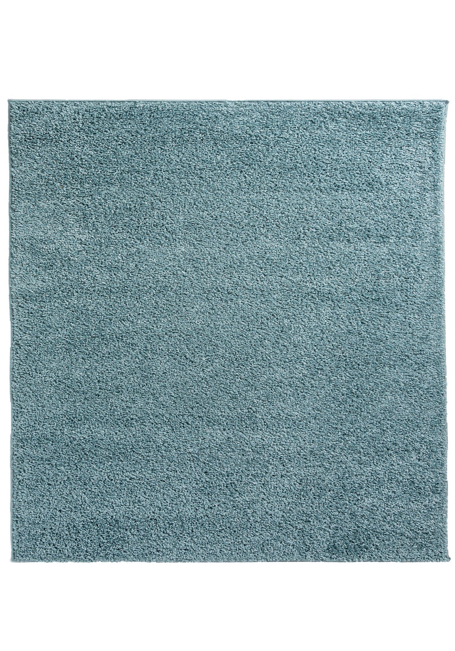 mm Pflegeleicht, Einfarbig Quadrat Shaggy Mazovia, Quadrat, Weich Höhe 7388A / Uni, 30 160 - Hochflor x Blau Langflor, Quadrat Türkis cm, Wohnzimmer 160 Teppich Hochflor-Teppich Blau, Türkis