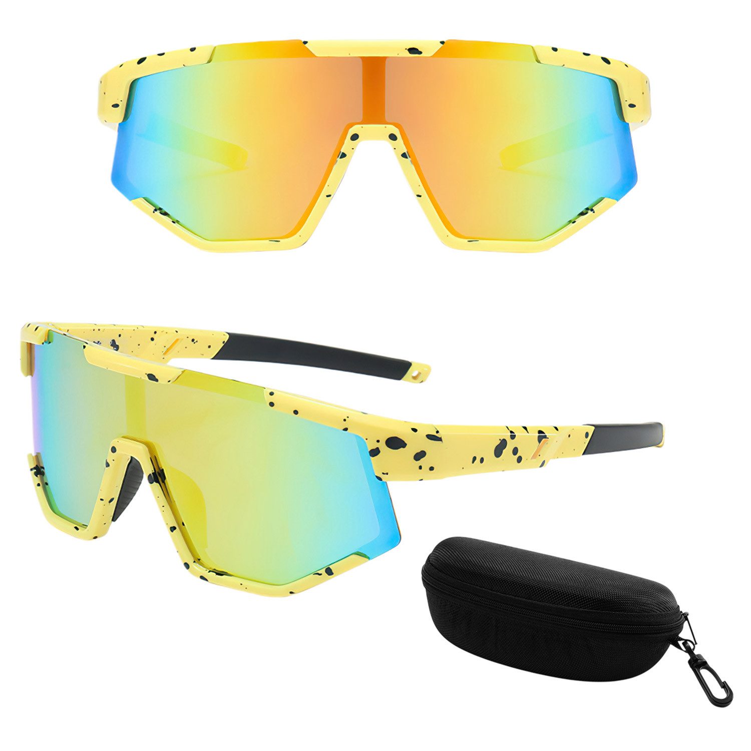 Refttenw Fahrradbrille Kinder-Fahrradbrille,Sportsonnenbrille,UV-Schutzbrille,Polarisiert, UV 400