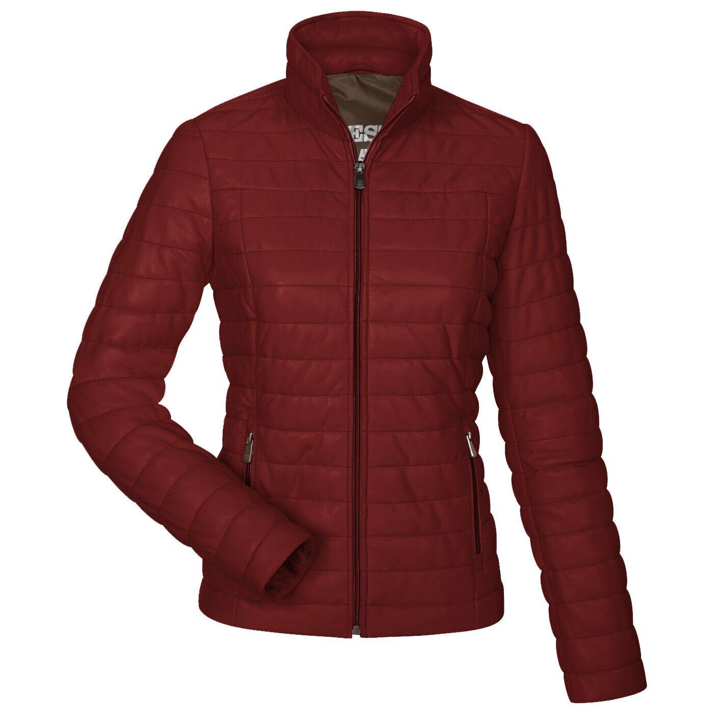 Milestone Lederjacke Jalen gesteppte Lederjacke aus Lammleder Rot