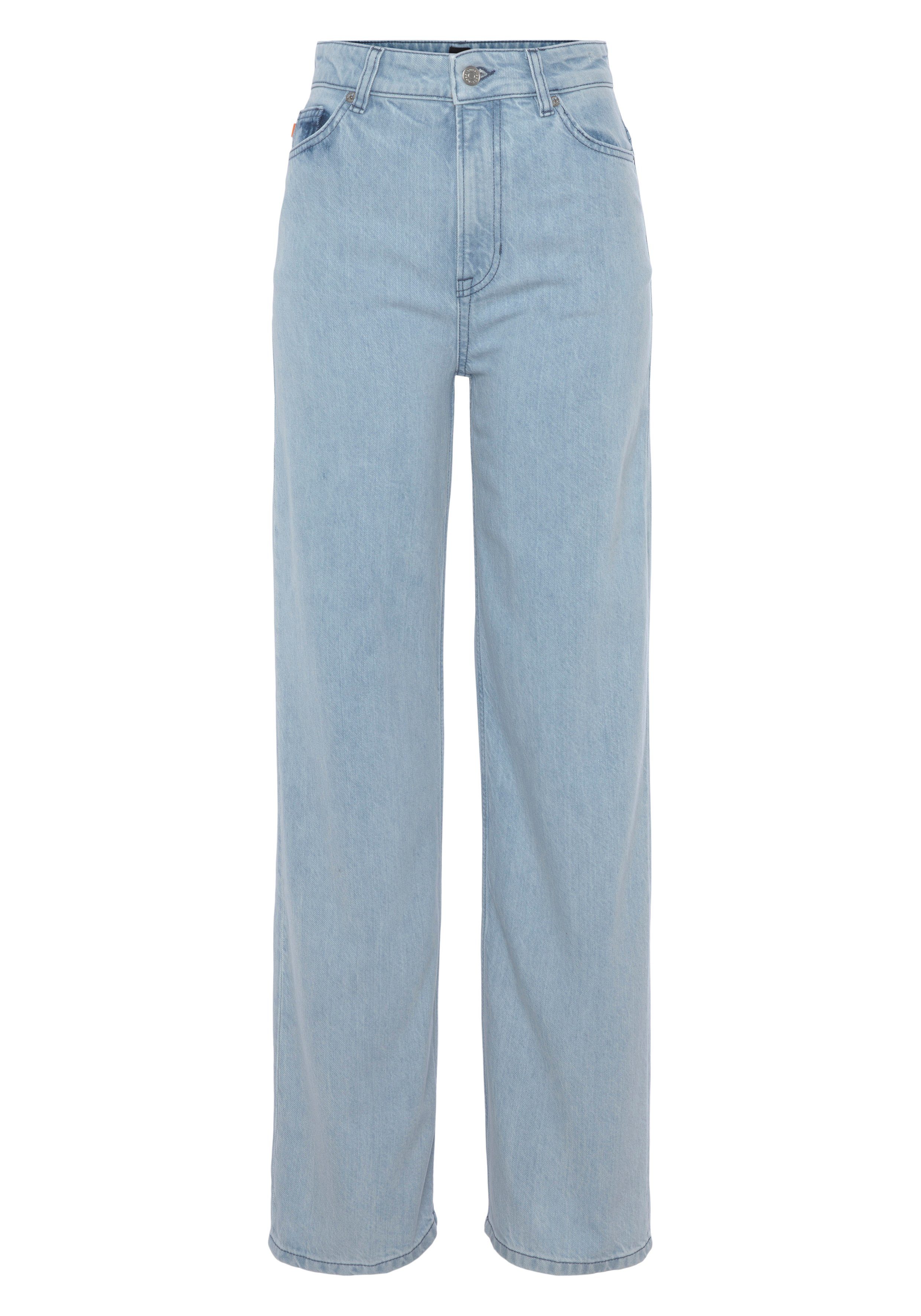 BOSS ORANGE Weite Jeans Marlene High Rise Hochbund High Waist Premium Denim Jeans im 5-Pocket-Style