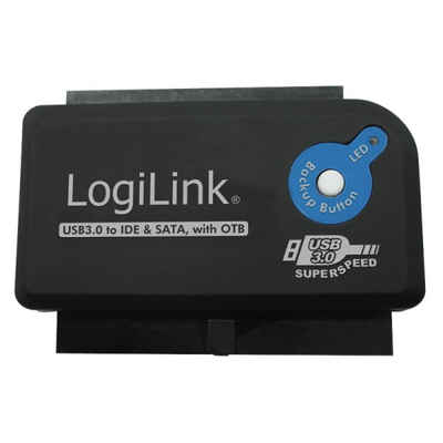 LogiLink USB 3.0 zu IDE & SATA Adapter USB-Adapter, USB S-ATA Festplatten Adapter, 5 GBit, CDROM und DVD