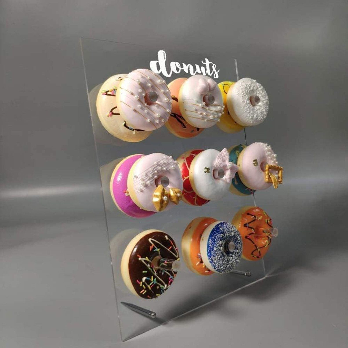 Küchenregal Donut-Präsentationsständer götäzer Leicht abnehmbarer Acryl, Donut-Wandständer Handgefertigter, aus wiederverwendbarer reinigender, zu