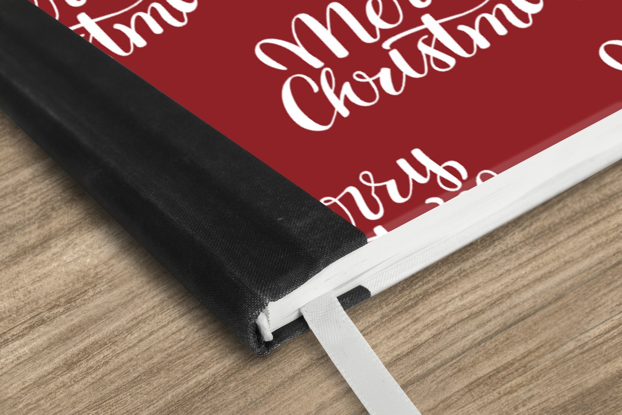 MuchoWow Notizbuch Zitate - Weihnachten Muster Tagebuch, - Merkzettel, Weiß, Rot 98 - Seiten, Journal, Notizheft, Haushaltsbuch - A5