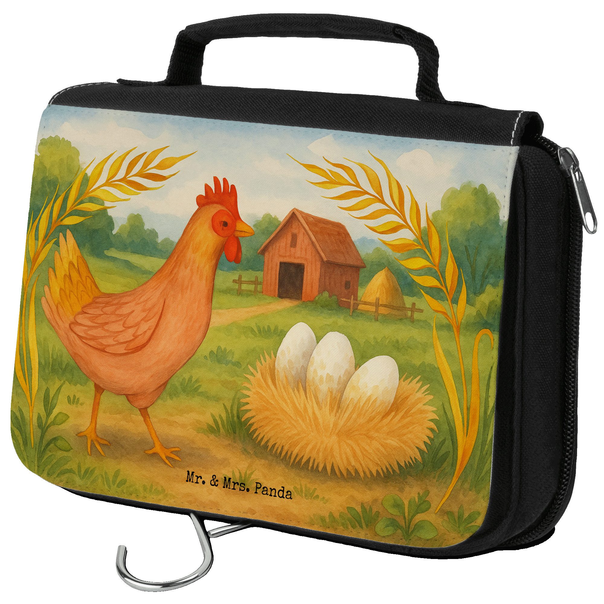 Kulturbeutel Huhn Stolz Design, Necessaire, Weiß, Bauernhof, Kulturbeutel, Hof, Ge
