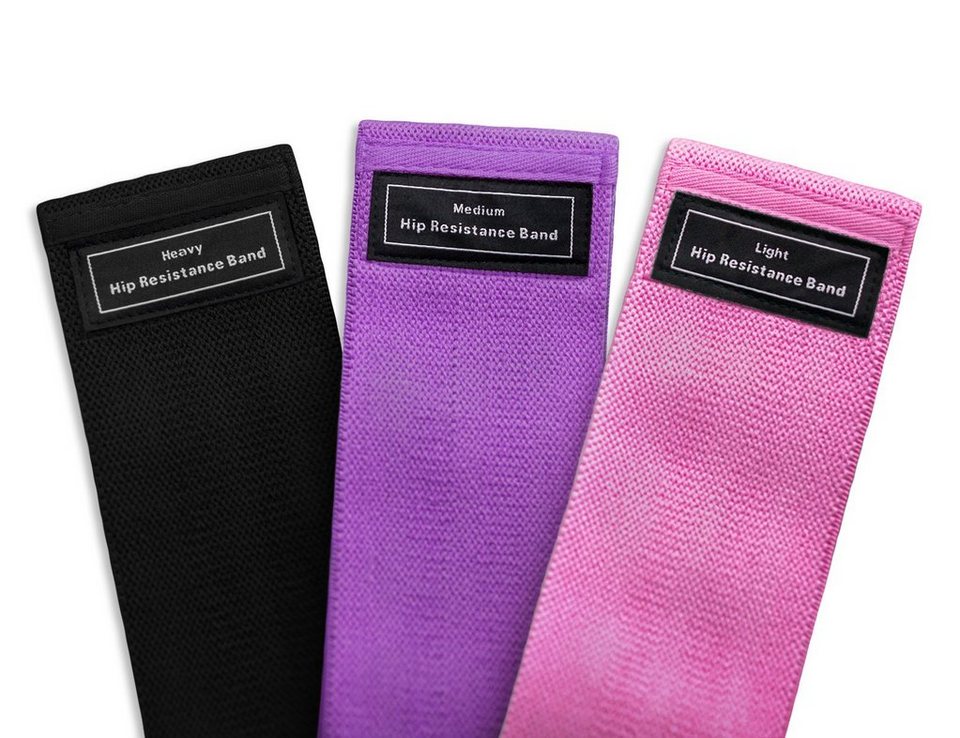 Resistance Hip Bands 3er Set Fitnessband Stärken Fitnessbänder Widerstandsbänder