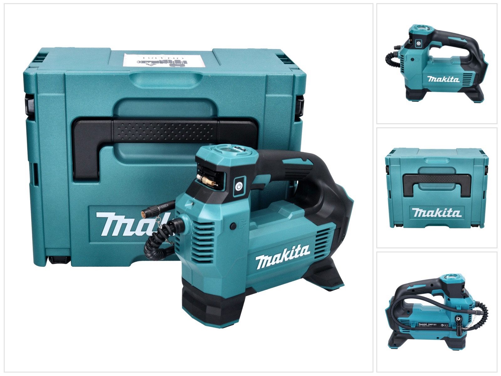 Makita Akku-Handkompressor DMP 181 ZJ Akku Kompressor 18 V 11,1 bar + Makpac - ohne Akku, ohne L