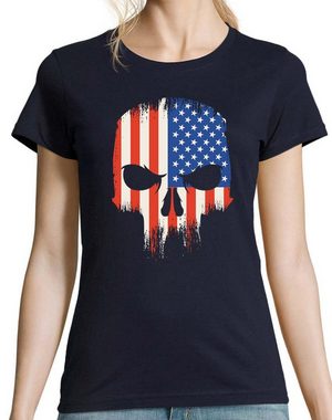 Youth Designz T-Shirt USATotenkopf Damen Shirt mit trendigem Aufdruck