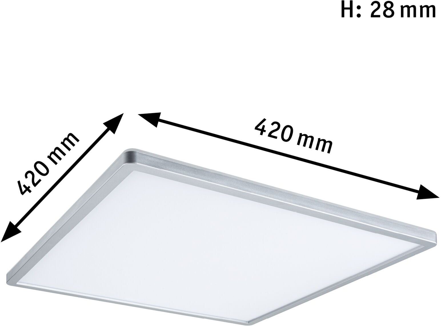 Panel LED LED Atria fest Paulmann Warmweiß Shine, integriert,
