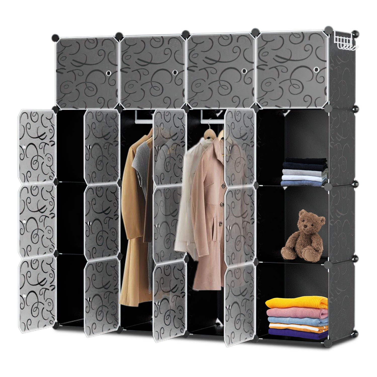 Clanmacy Kleiderschrank DIY 12/16/20 Würfel Kombischrank günstig online kaufen