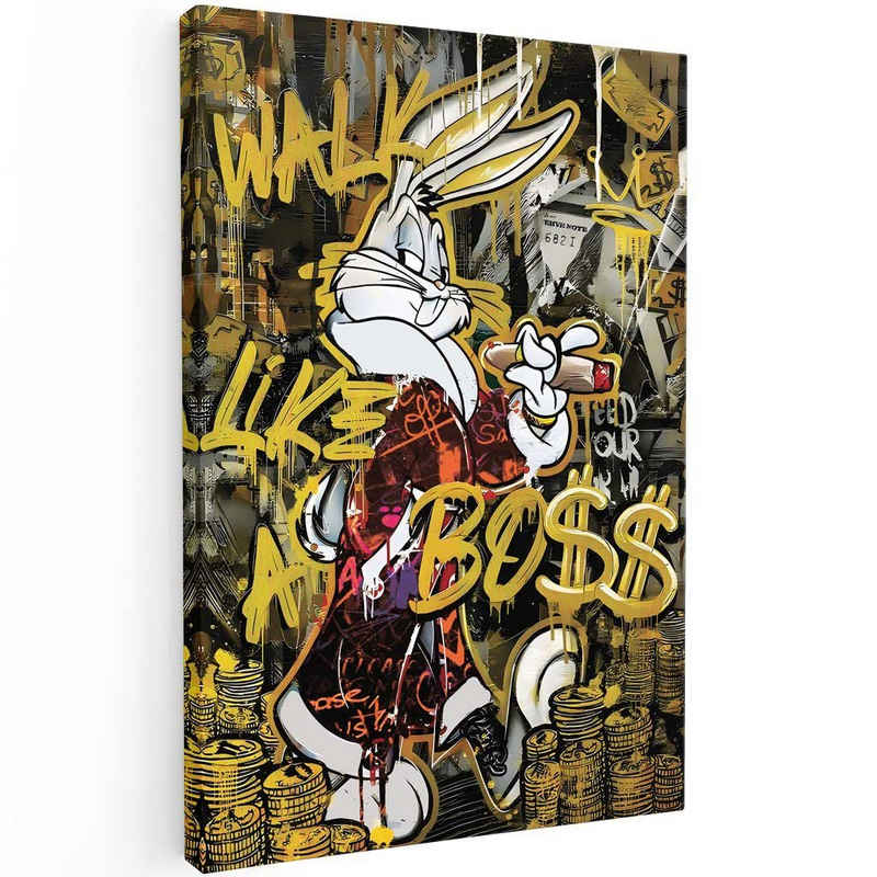 Mister-Kreativ XXL-Wandbild Bunny Boss Like - Premium Wandbild, Viele Größen + Materialien, Poster + Leinwand + Acrylglas