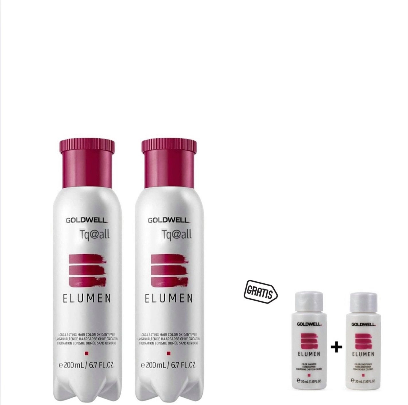 Haarshampoo Goldwell Elumen TQ@all 200 ml 2er Set + gratis Shampoo 30 ml & Condit