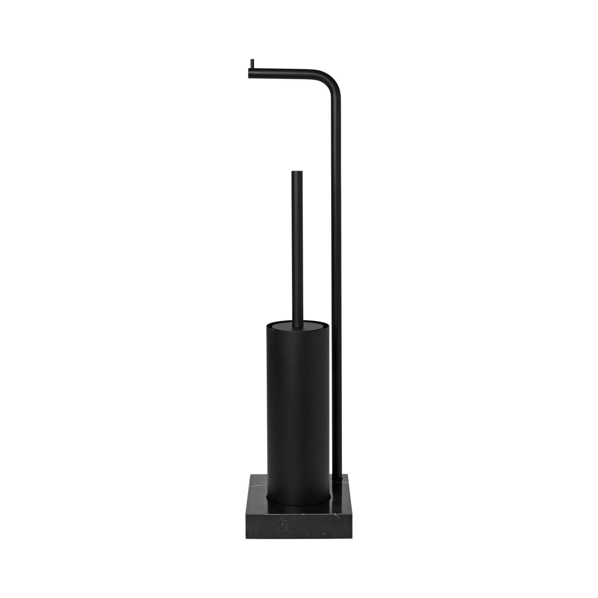 blomus WC-Garnitur -MODO- Toilettenbutler: Zeitlose Eleganz mit Edelstahl und Marmor, Elegant, Hochwertig, Edelstahl, Marmorsockel, Robust, Zeitloses Design