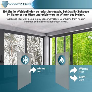 Sonnenschutz-Fensterfolie, WindowShield, UV-Schutz Sonnenschutzfolie Fenster innen oder außen