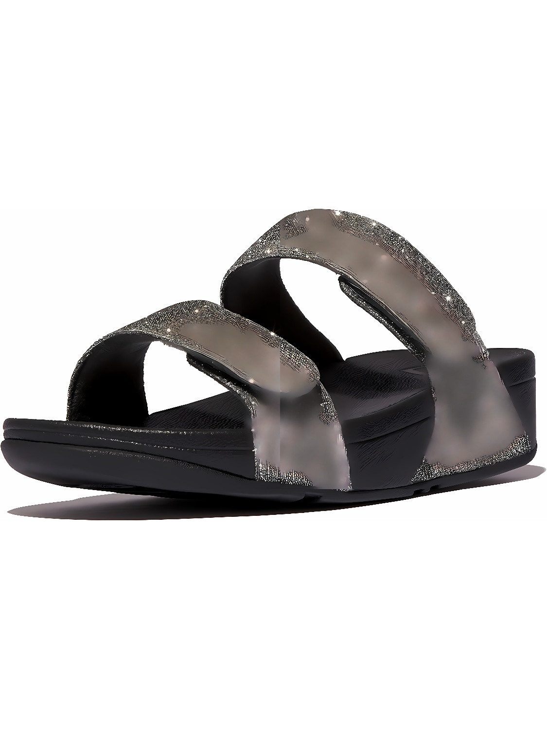 Lulu Adjustable Shimmerlux Slides Sandale