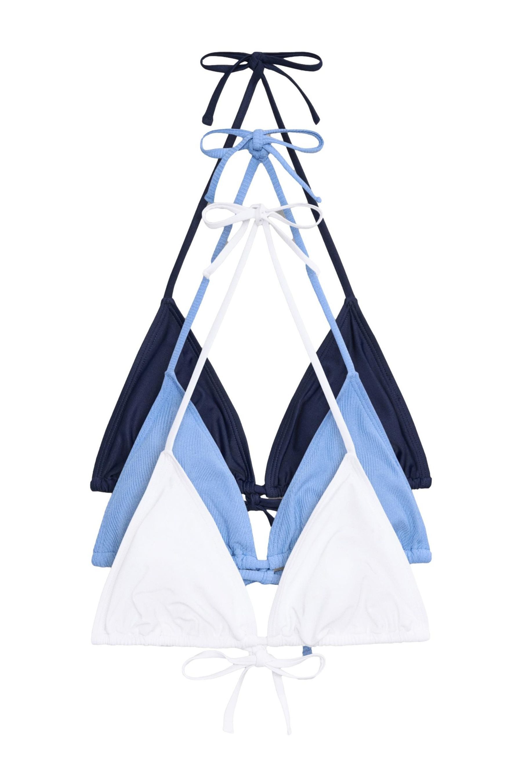 Triangel-Bikini-Top The Set Triangel-Bikinitops zum Binden, 3er-Pack