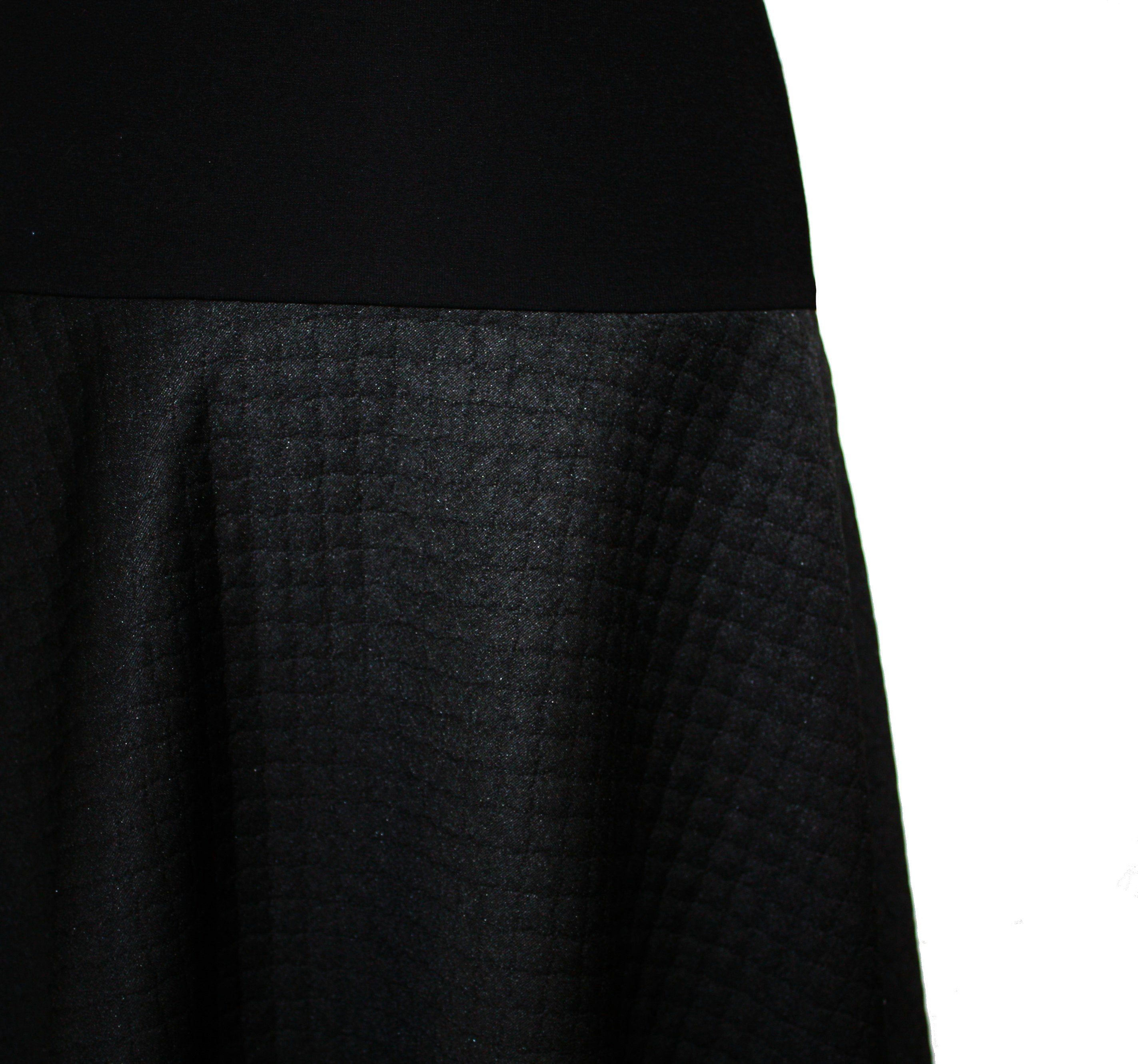 dunkle design A-Linien-Rock 57cm Weinrot Schwarz Aubergine Jacquard elastis günstig online kaufen