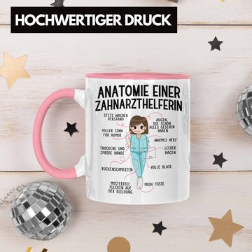 Trendation Tasse Trendation - Zahnarzthelferin Tasse Geschenk Lustig Zahnarzt Damen Kollegin Geschenkidee Zahnmedizinische Fachangestellte Anatomie Zahnmedizin