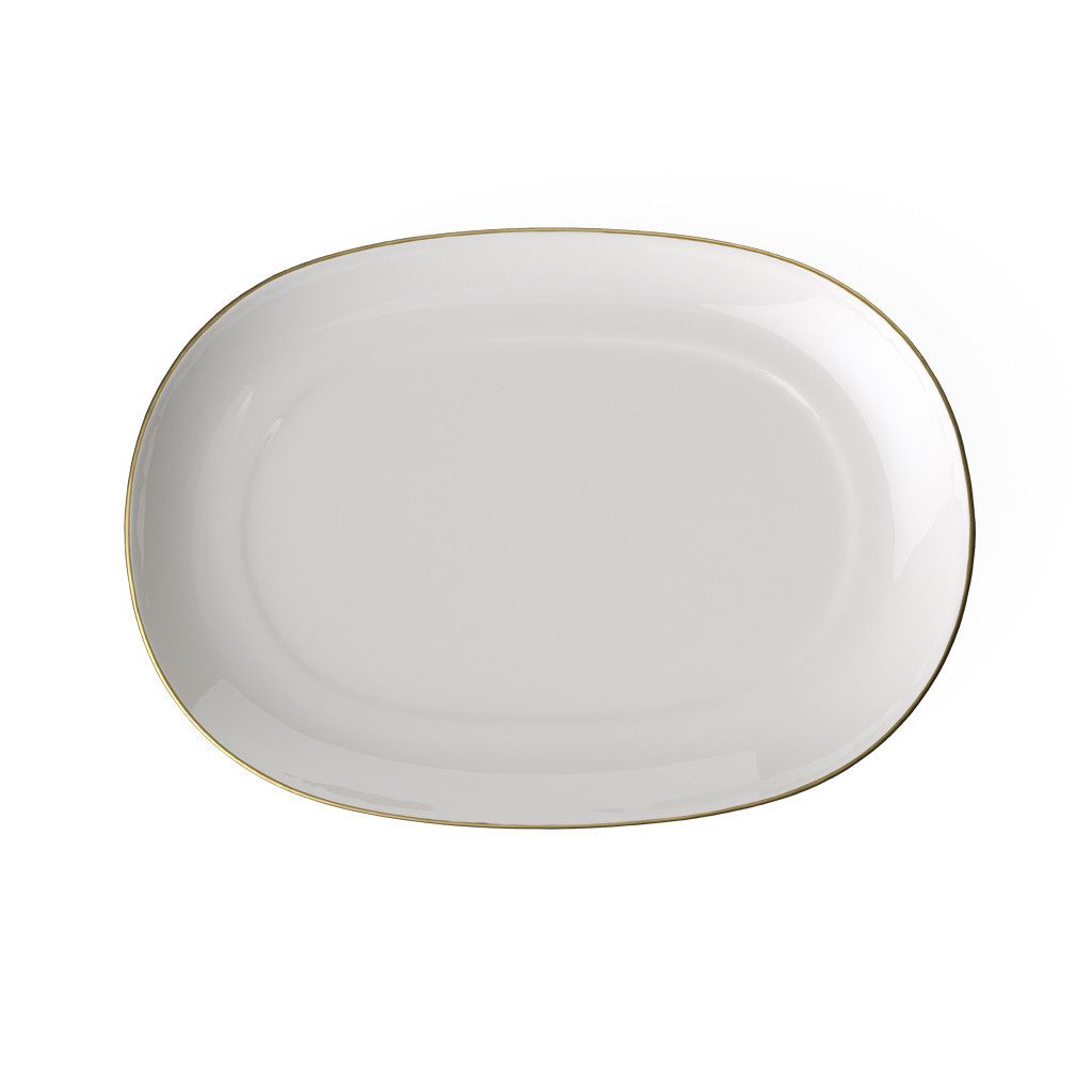 Villeroy & Boch Servierschüssel Anmut Beilagenschale/Sauciere-Unterteil, Porzellan, (1-tlg), Premium Bone Porcelain, spülmaschinenfest, Made in Germany