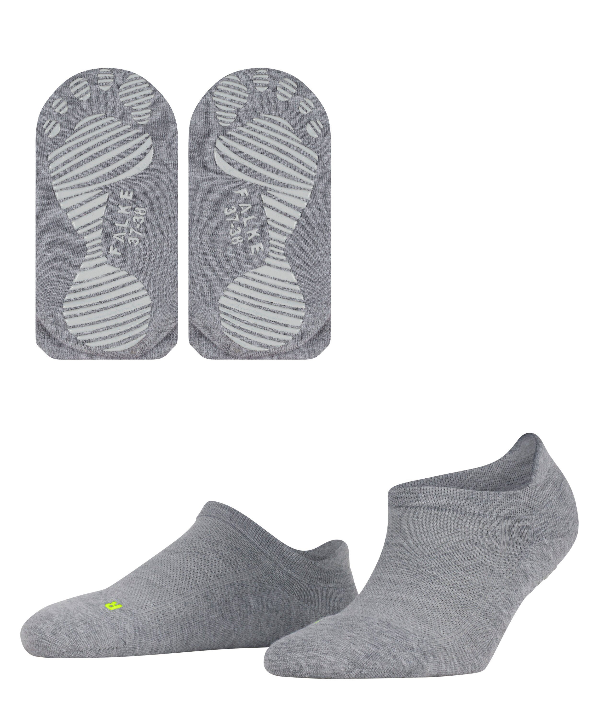 Cool mel. light Sneakersocken auf grey mit Sohle Noppendruck (3775) FALKE rutschhemmendem der (1-Paar) Kick