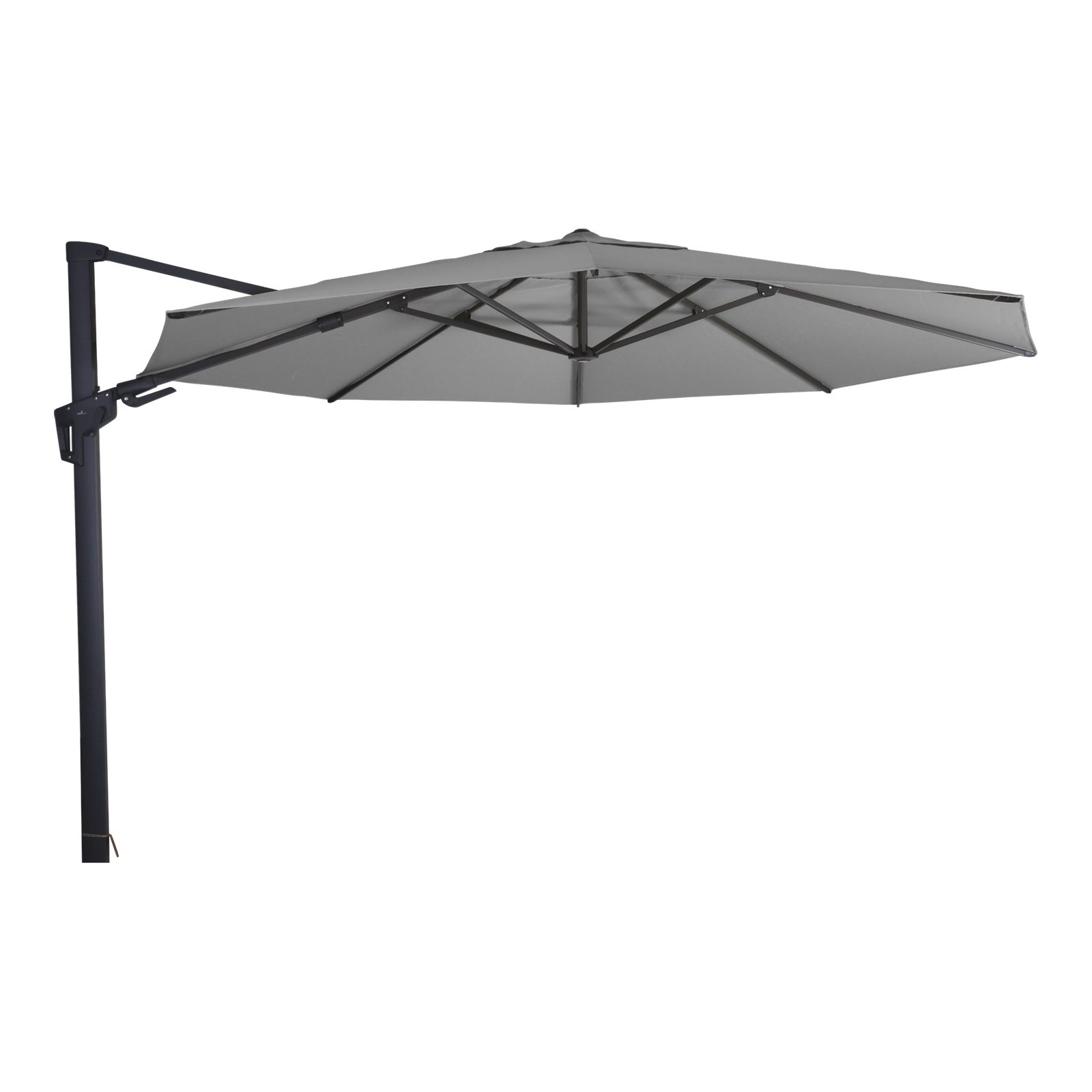 Lesli Living Sonnenschirm Ampelschirm VIRGO-FLEX Grau °3,5m ALU-Gestell