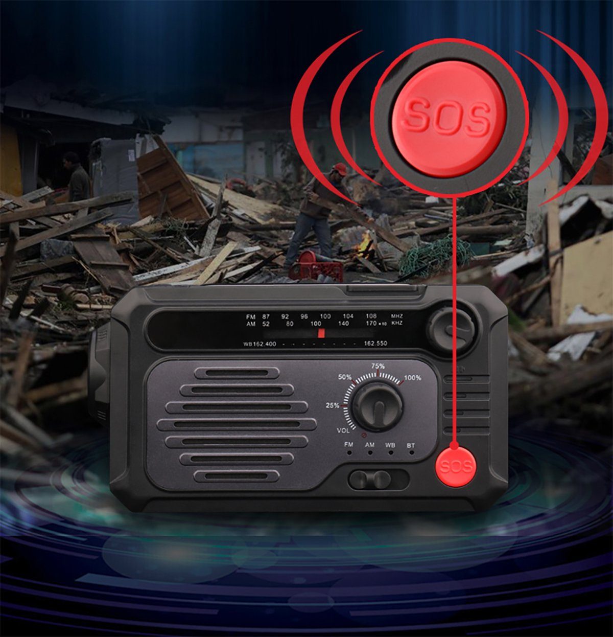 Notfallradio MW, Notfallradio JTC (UKW, W) 228WB Tragbares 3,00