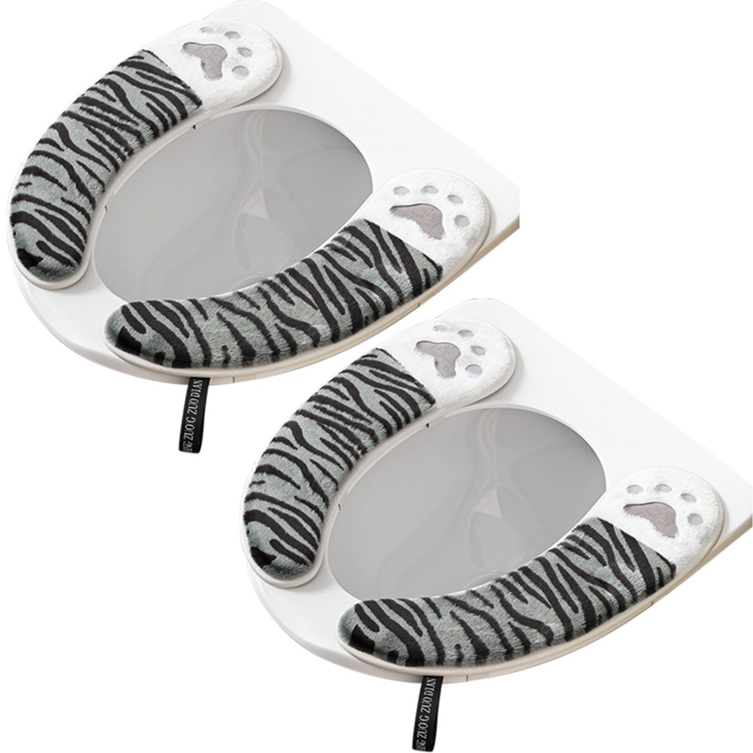 Refttenw WC-Deckelbezug 2 Paar Weich Warm Toilettensitzbezug, Waschbar WC S günstig online kaufen