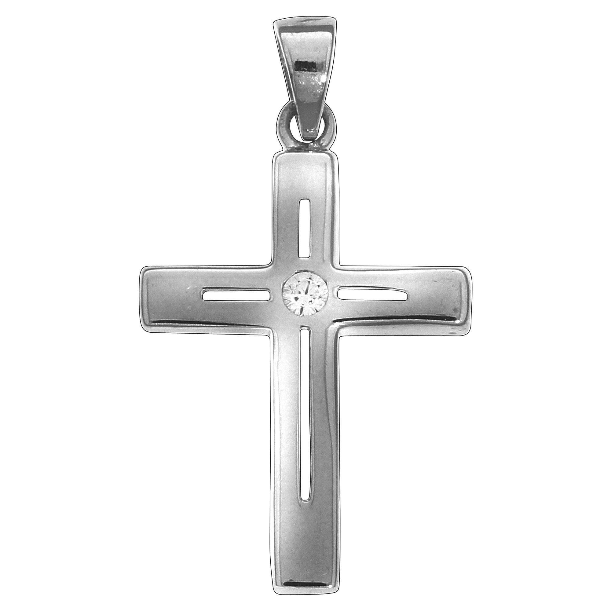 Vivance Kettenanhänger 925 Silber rhodiniert Kreuz günstig online kaufen