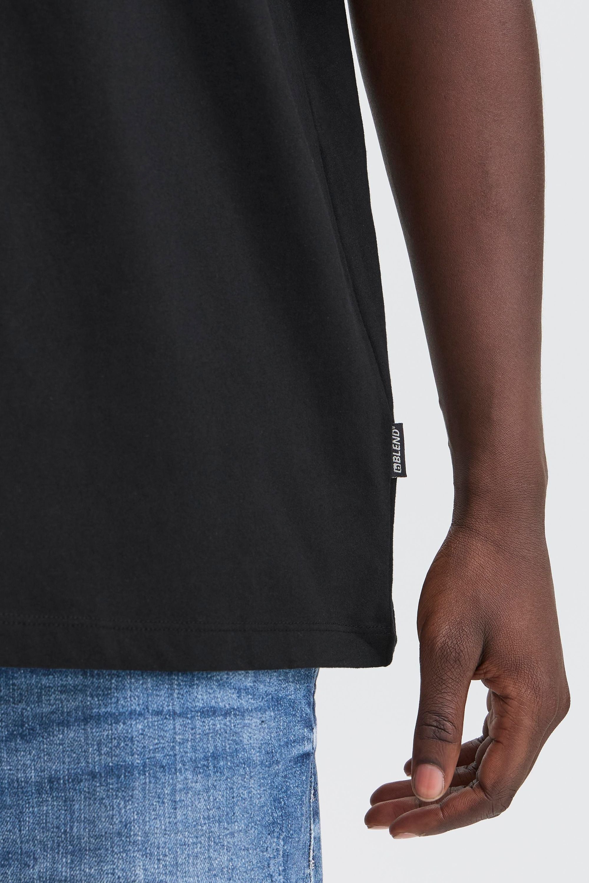 Blend Rundhalsshirt BHBamo Basic T-Shirt mit Rundhalsausschnitt