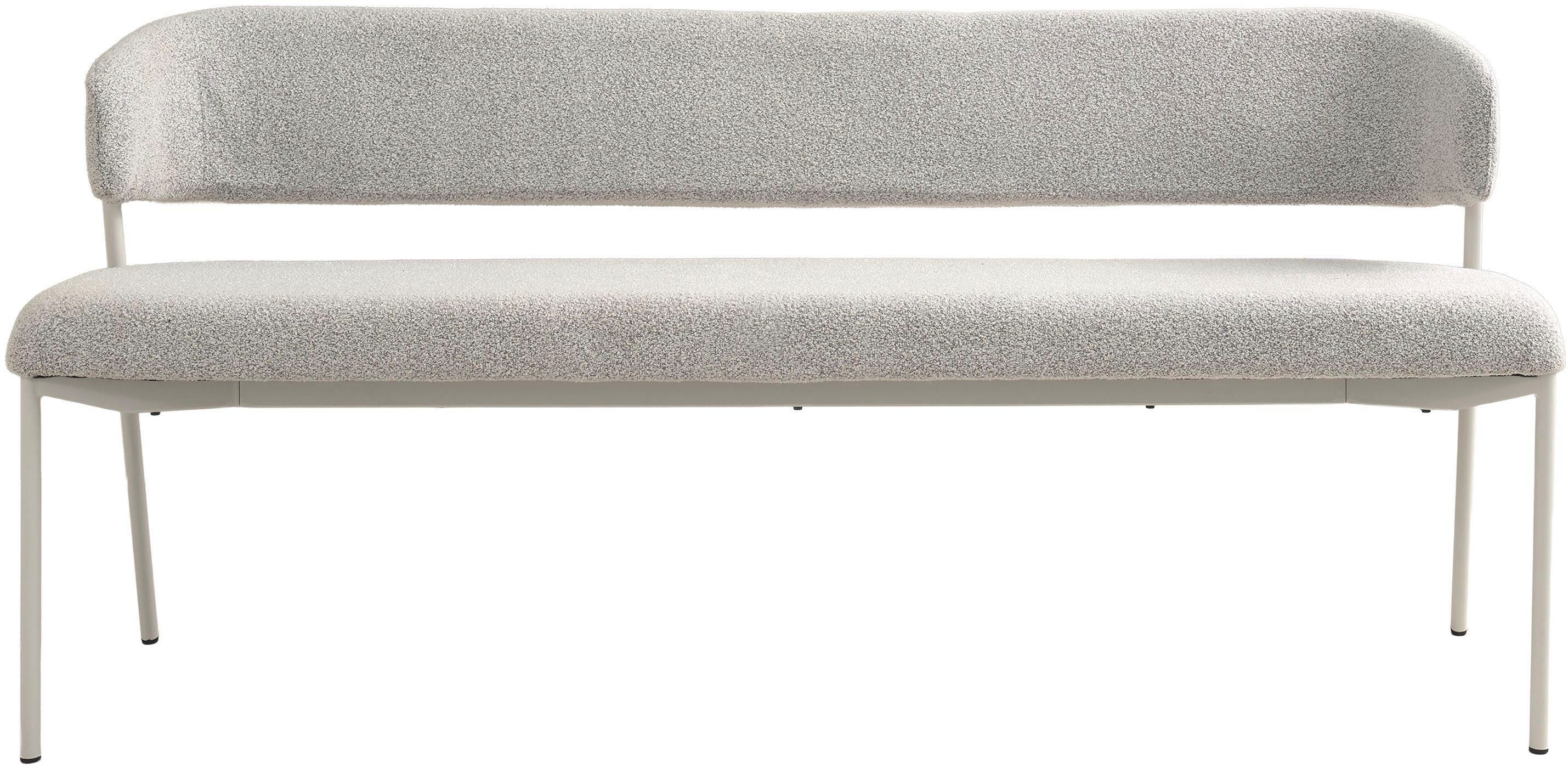 SCHÖNER WOHNEN-Kollektion Sitzbank OSLO, 160 cm oder 200 cm (1-St), Bezug Bouclé, Untergestell Metall pulverbeschichtet