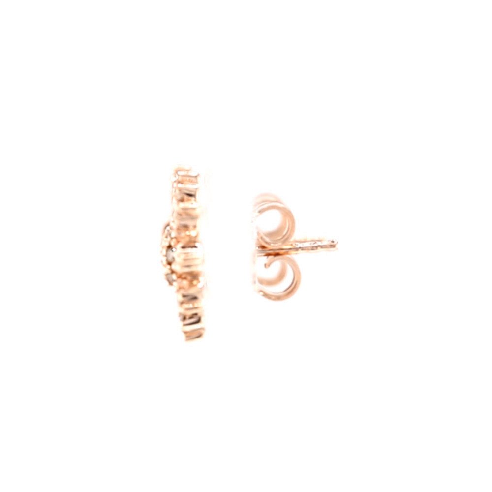 Cavill Ohrring-Set Cavill Damen Ohrringe 0,22 ct Diamant 925 Silber rosévergoldet Blüten (2-tlg)