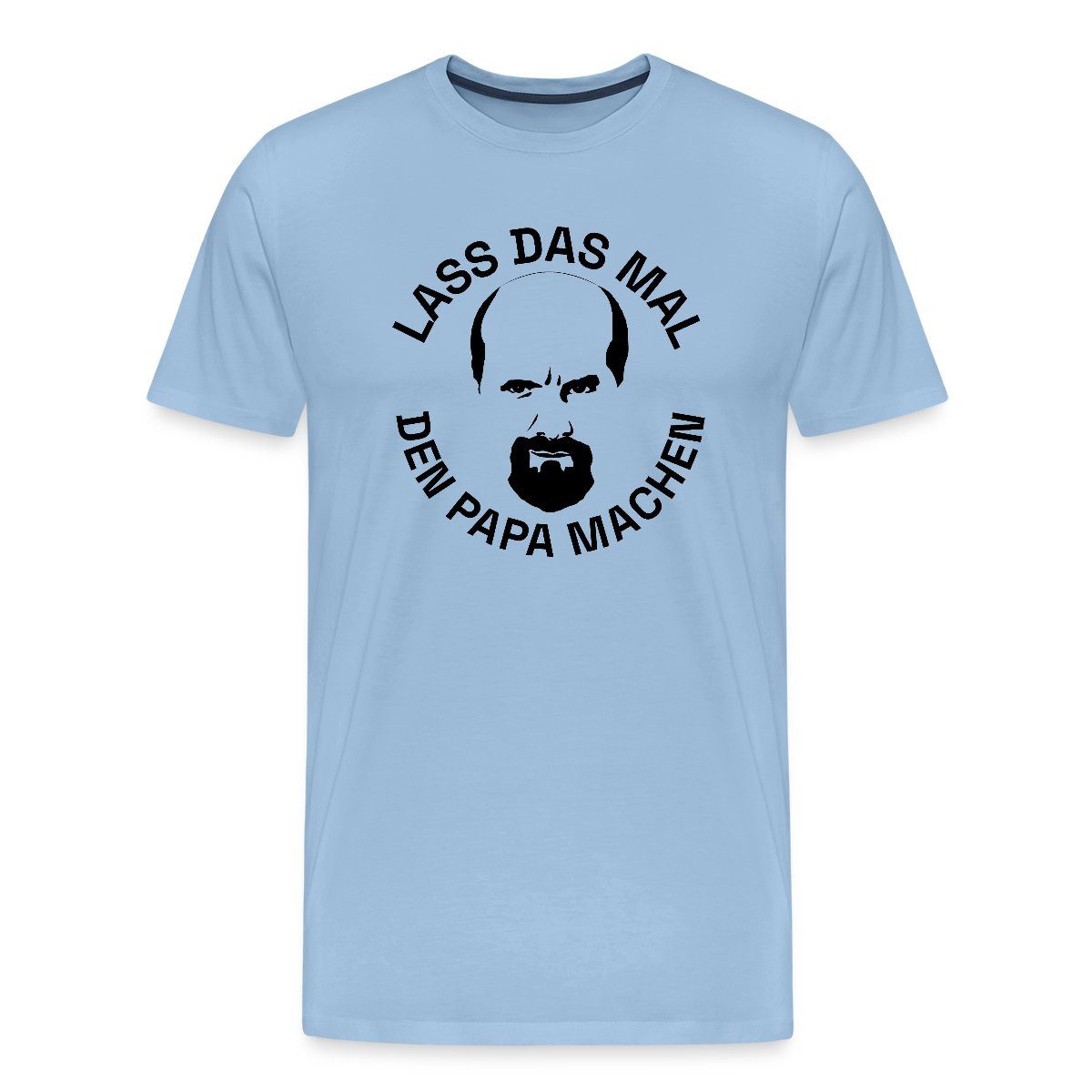 Spreadshirt Super Papa T-Shirt Herren – Grau Meliert, 185 G/m² | Lockerer Schnitt, 100% Baumwolle