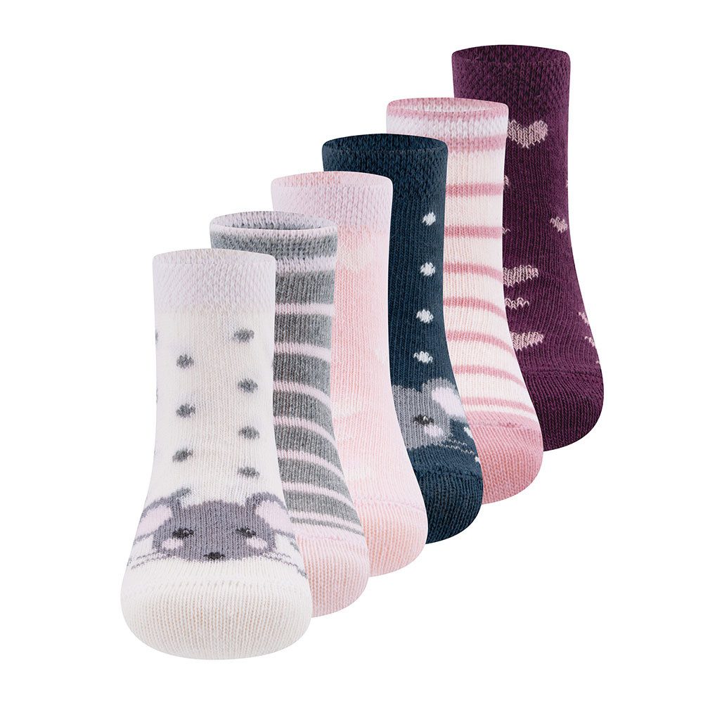 Ewers Socken Socken 6er Pack Maus/Ringel/Herzen (6-Paar)