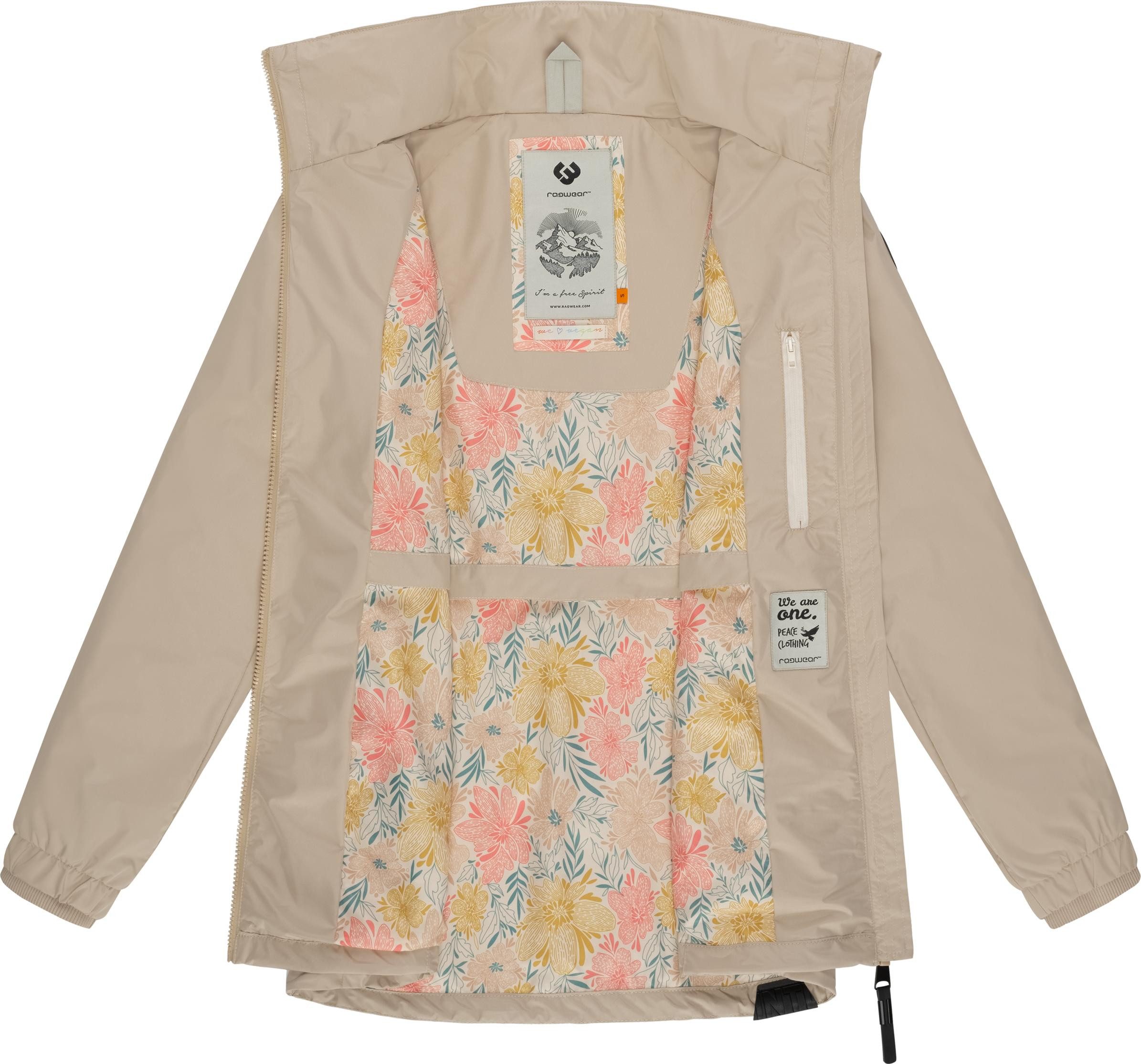 Ragwear Outdoorjacke Tacy wasserdichte Damen Übergangsjacke mit hohem Kragen