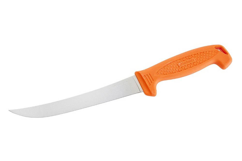 Herbertz Fischfiliermesser scharfes Filiermesser zum Fischfiletieren, Herbertz Filetiermesser, Klassik, Orange, Steckscheide