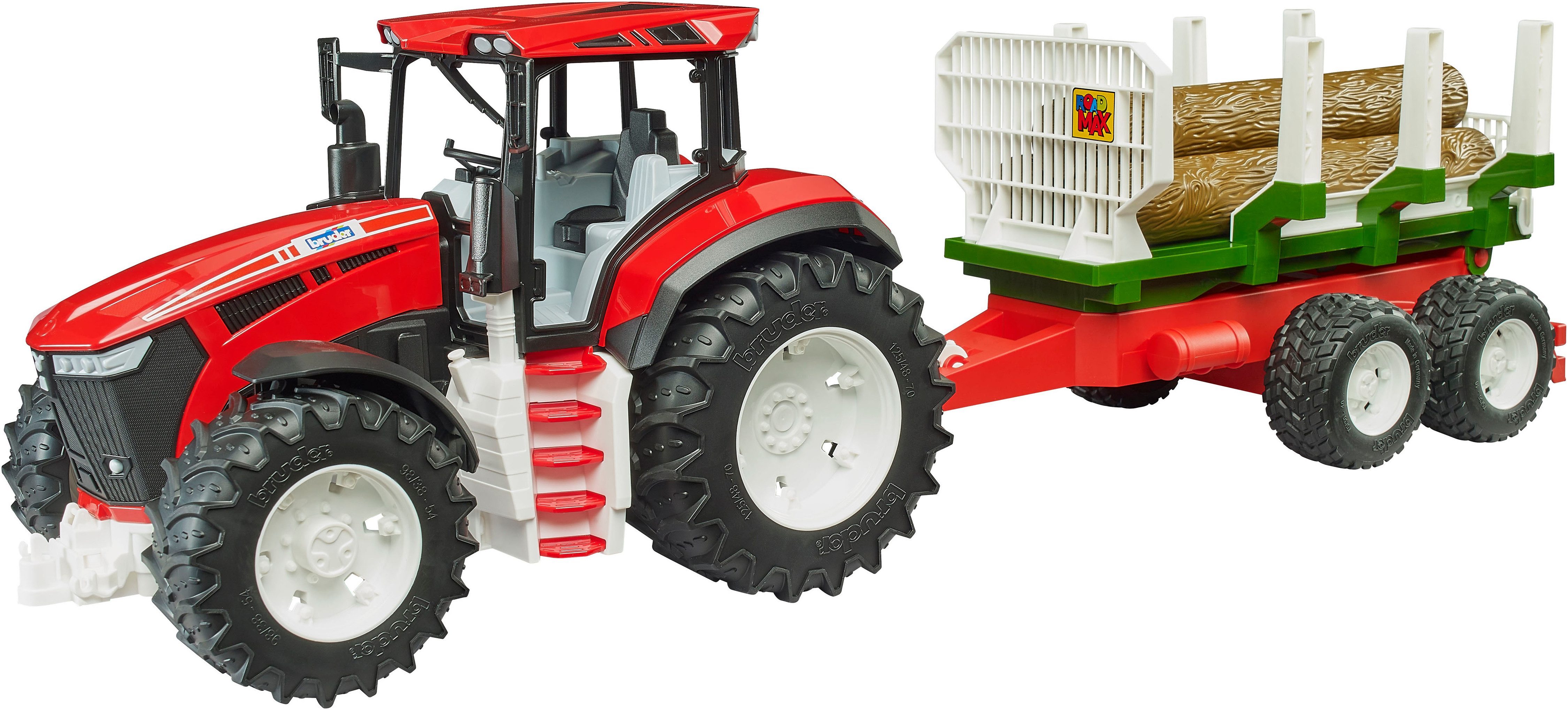 Bruder® Spielzeug-Traktor ROADMAX Traktor mit Rückeanhänger günstig online kaufen
