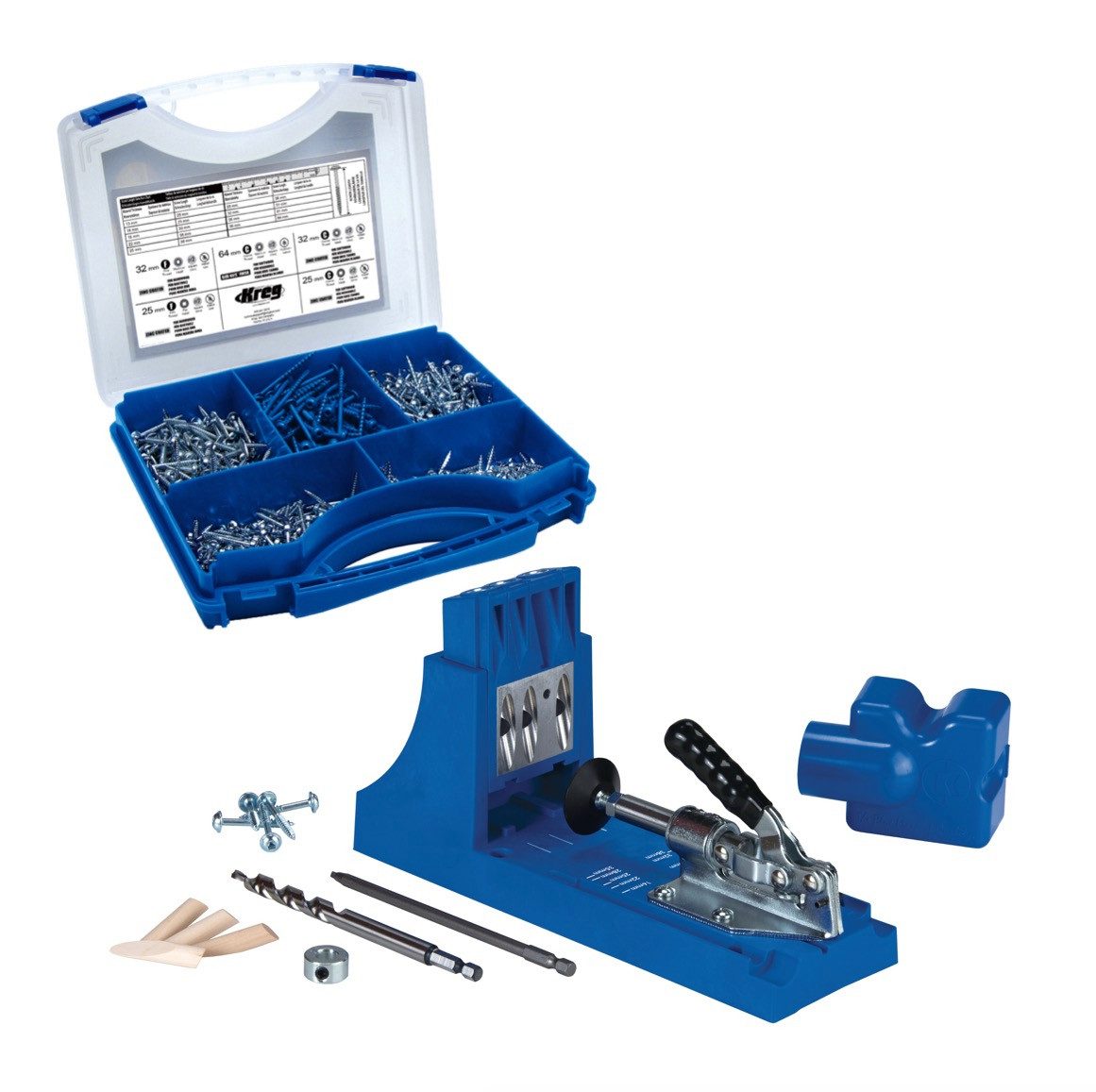 Kreg Klemmen Jig K4 Starter Set (K4) + Pocket-Hole Schrauben Sortiment