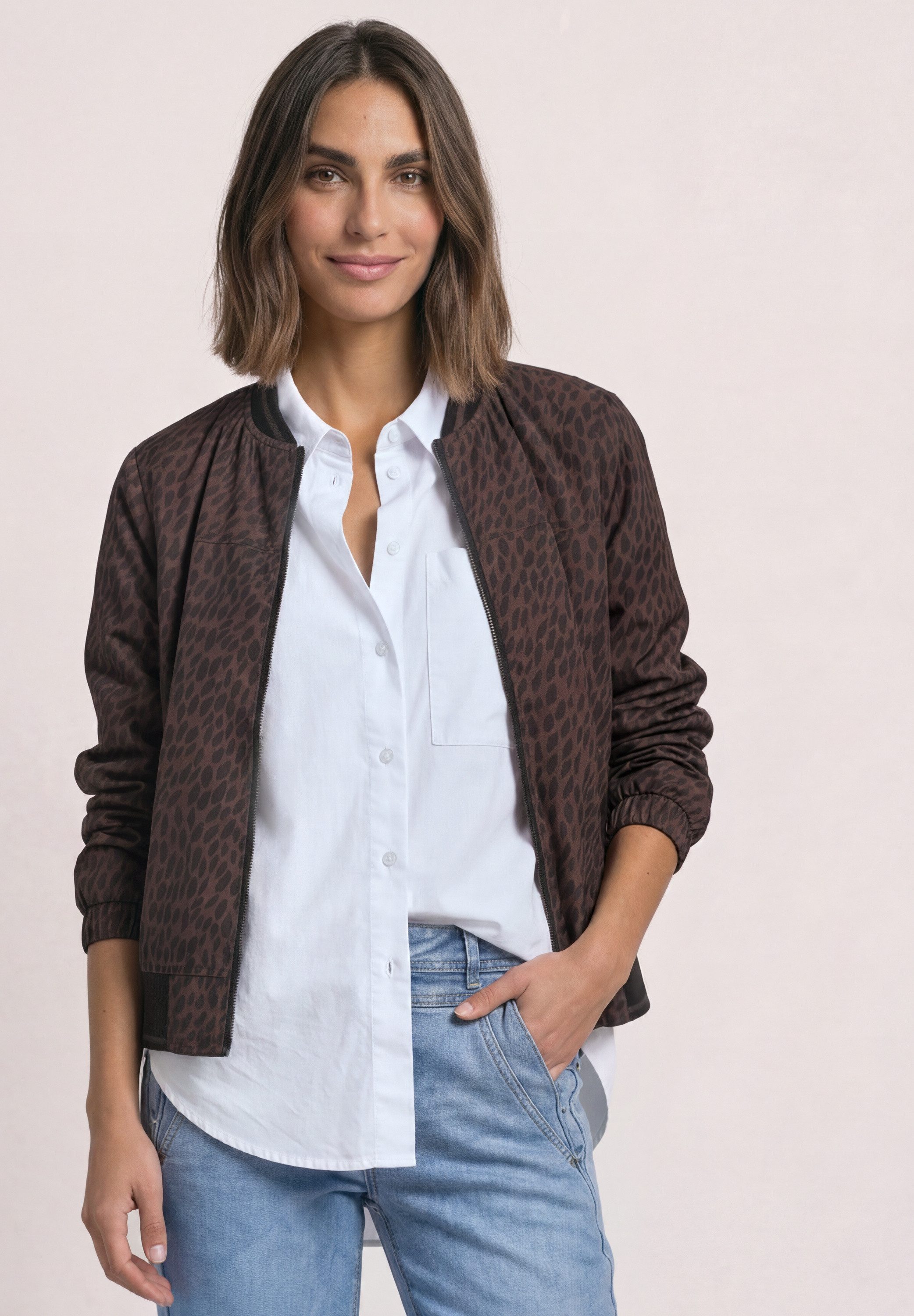 STREET ONE Blouson mit allover Leoprint